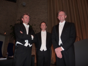 vlnr Hubert Cornelis, Peter Ramakers (paranimfen) en Pieter cornlies